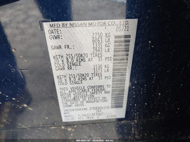 Nissan Pathfinder Platinum 4wd 2022 5N1DR3DKXNC200020 Image 9