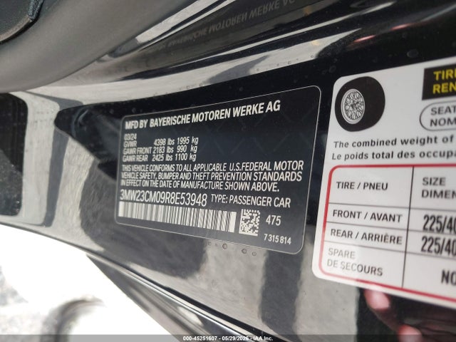 3MW23CM09R8E53948 BMW 230I