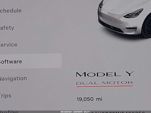 Aukcja sprzedaży 2022 Tesla Model Y Performance Dual Motor All-wheel Drive, vin: 7SAYGDEF1NF466356, numer aukcji: 45251627