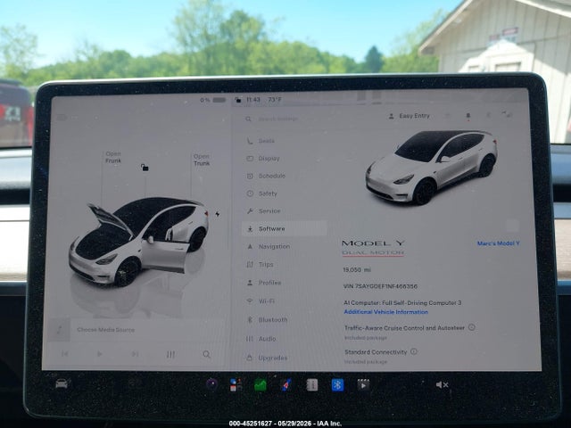 Aukcja sprzedaży 2022 Tesla Model Y Performance Dual Motor All-wheel Drive, vin: 7SAYGDEF1NF466356, numer aukcji: 45251627
