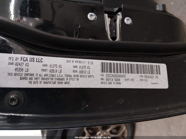 45251815 :رقم المزاد ، 2C3CCAGG5GH262037 vin ، 2016 Chrysler 300 300s Alloy Edition مزاد بيع