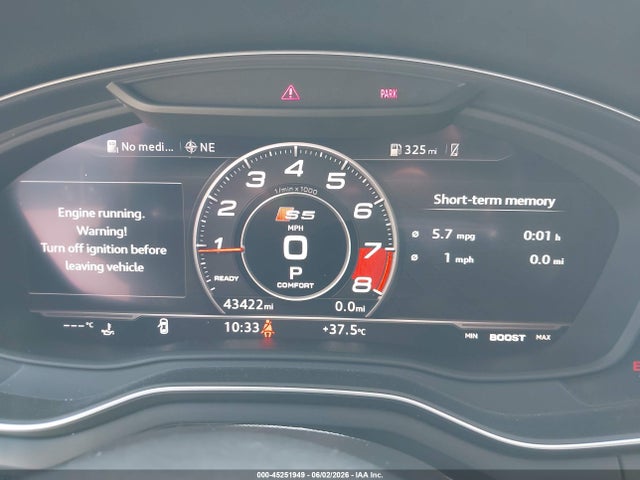 Aukcja sprzedaży 2018 Audi S5 3.0t Premium Plus, vin: WAUP4AF57JA002929, numer aukcji: 45251949