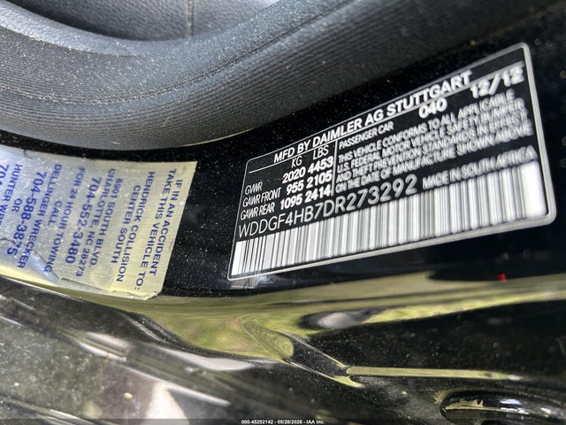 45252142 :رقم المزاد ، WDDGF4HB7DR273292 vin ، 2013 Mercedes-benz C 250 Sport مزاد بيع