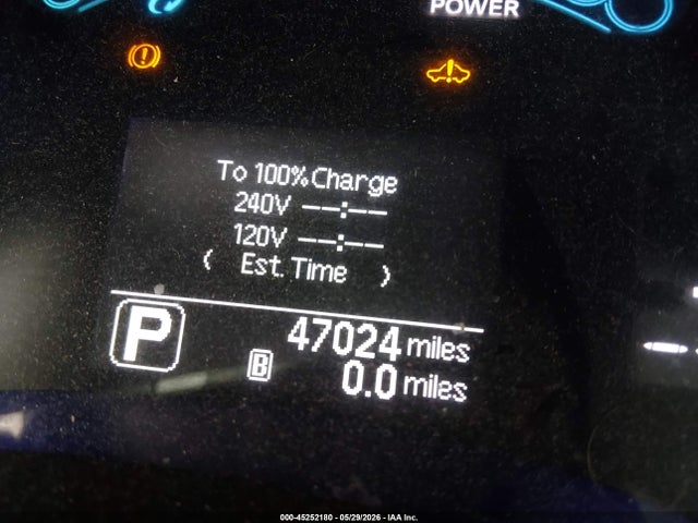 45252180 :رقم المزاد ، JN1AZ0CP1CT022288 vin ، 2012 Nissan Leaf Sl مزاد بيع