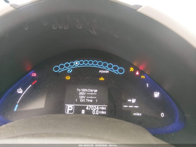 45252180 :رقم المزاد ، JN1AZ0CP1CT022288 vin ، 2012 Nissan Leaf Sl مزاد بيع