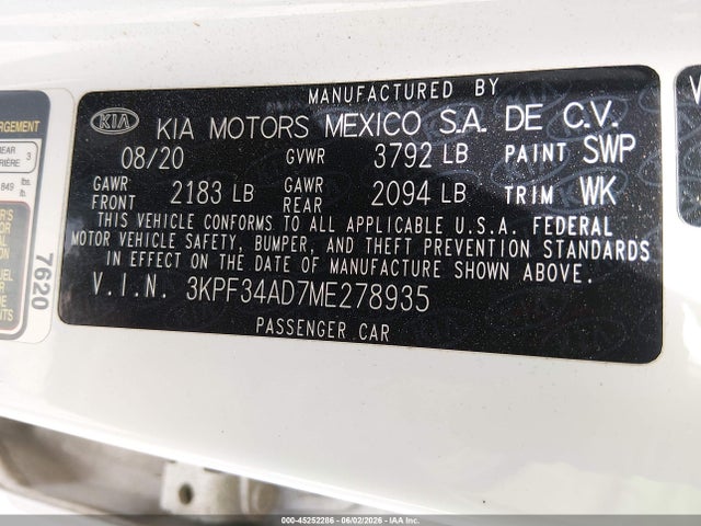 KIA Forte Gt-line 2021 3KPF34AD7ME278935 Image 9