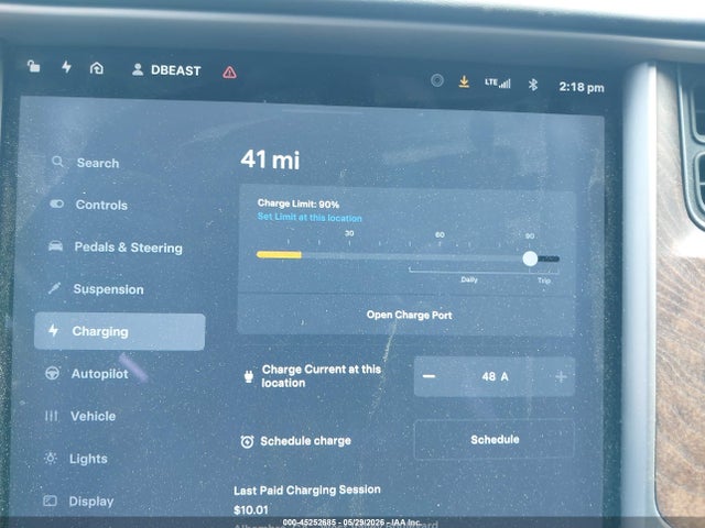 Tesla Model S 100d/75d/long Range/standard Range 2019 5YJSA1E29KF306592 Image 17