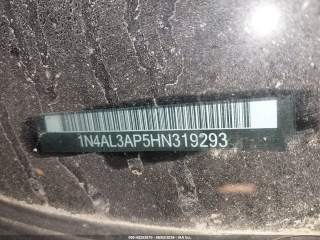 45252870 :رقم المزاد ، 1N4AL3AP5HN319293 vin ، 2017 Nissan Altima 2.5 S مزاد بيع