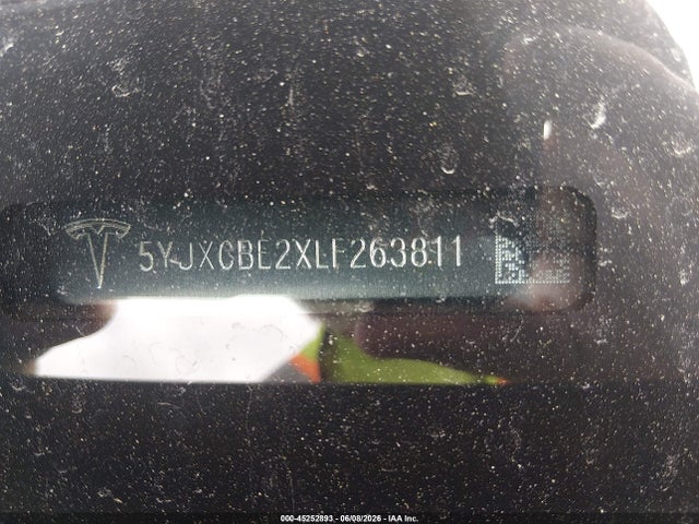 45252893 :رقم المزاد ، 5YJXCBE2XLF263811 vin ، 2020 Tesla Model X Long Range Dual Motor All-wheel Drive/long Range Plus Dual Motor All-wheel Drive مزاد بيع