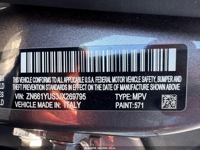 Продаж на аукціоні авто 2018 Maserati Levante S Gransport, vin: ZN661YUS3JX269795, номер лоту: 45252958