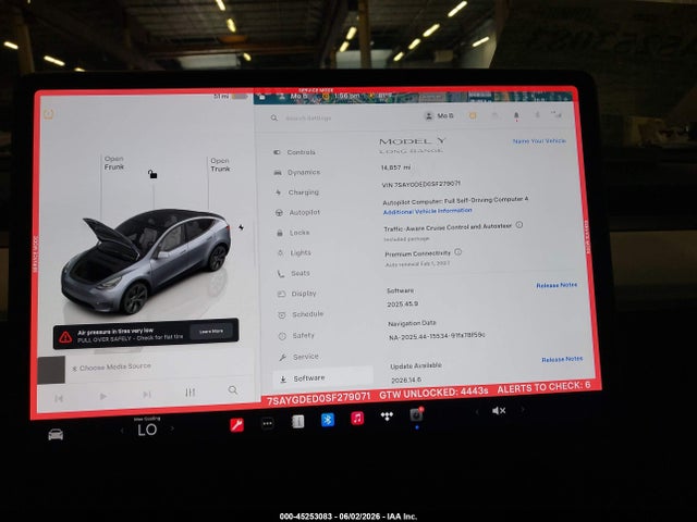 Tesla Model Y Rwd 2025 7SAYGDED0SF279071 Image 7
