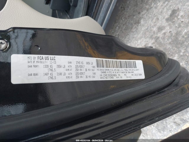 Продажа на аукционе авто 2016 Chrysler Town & Country Touring, vin: 2C4RC1BG2GR208654, номер лота: 45253104