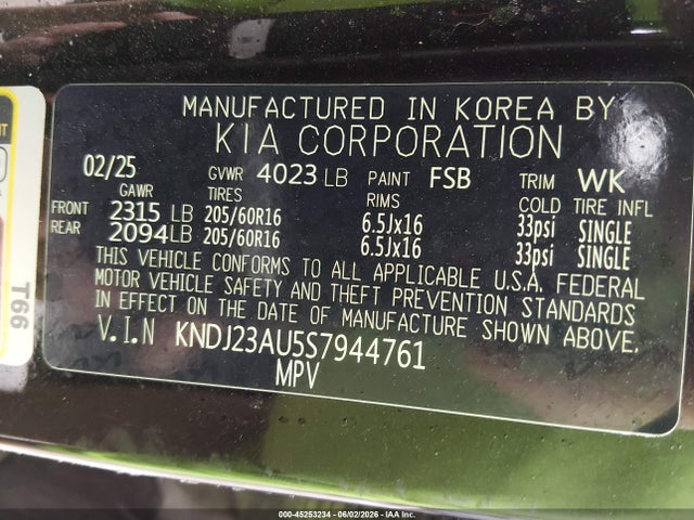 KIA SOUL LX 2025 KNDJ23AU5S7944761 Image 9