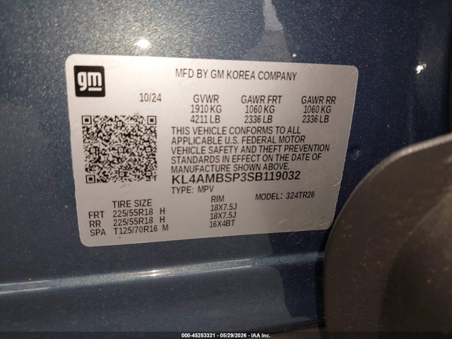 Продаж на аукціоні авто 2025 Buick Encore Gx Preferred Fwd, vin: KL4AMBSP3SB119032, номер лоту: 45253321