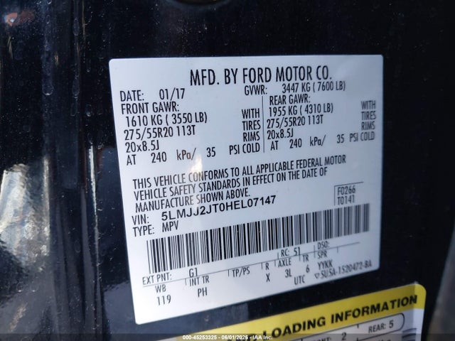 5LMJJ2JT0HEL07147 Lincoln Navigator Select