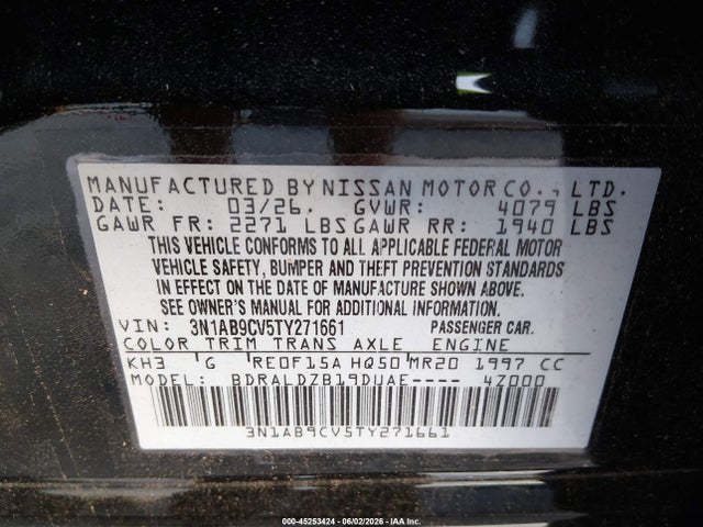 Nissan SENTRA SV 2026 3N1AB9CV5TY271661 Image 9