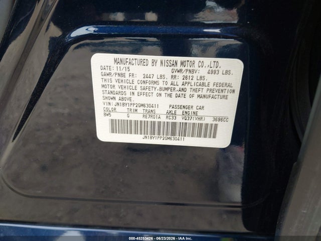 Продаж на аукціоні авто 2016 Infiniti Q70l 3.7, vin: JN1BY1PP2GM630411, номер лоту: 45253426