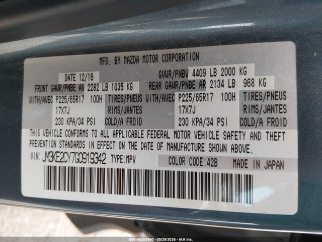 Mazda Cx-5 Touring 2016 JM3KE2CY7G0919342 Image 9