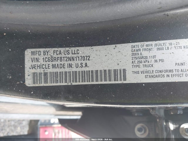 RAM 1500 2022 1C6SRFBT2NN117072 Image 9