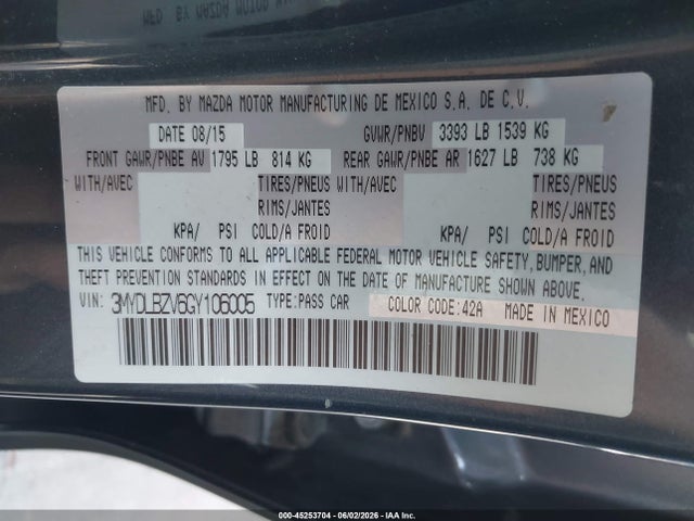 Scion IA 2016 3MYDLBZV6GY106005 Image 9