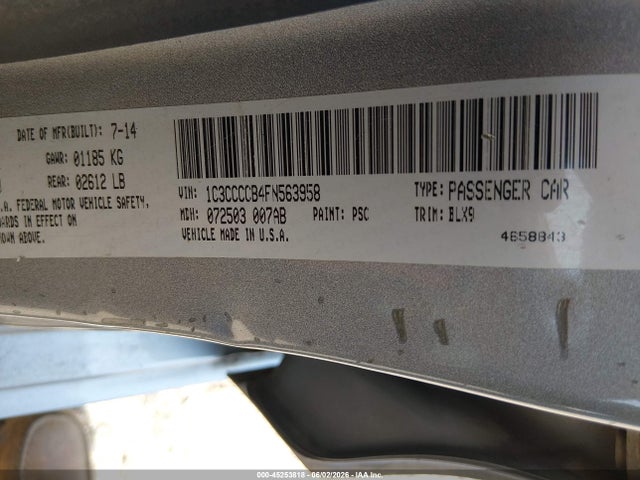 Chrysler 200 C 2015 1C3CCCCB4FN563958 Image 9