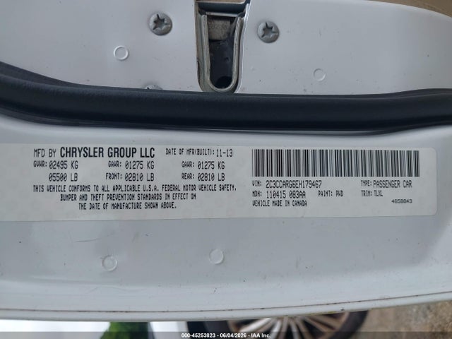 Aukcja sprzedaży 2014 Chrysler 300, vin: 2C3CCARG6EH179467, numer aukcji: 45253823