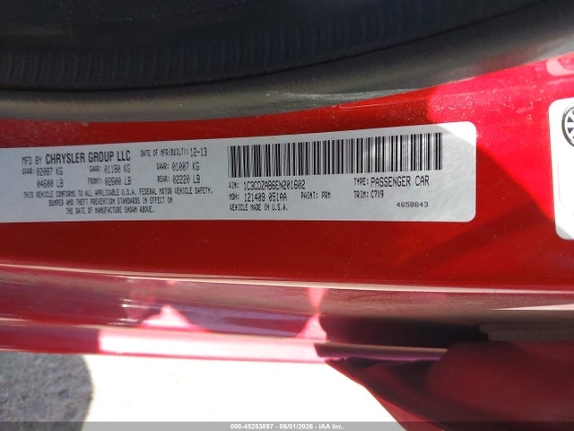 2014 Dodge Avenger Se მანქანა იყიდება აუქციონზე, vin: 1C3CDZAB6EN201602, აუქციონის ნომერი: 45253897