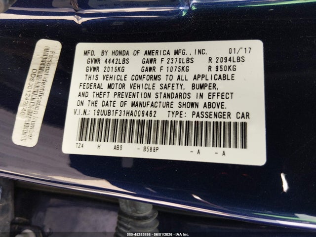 Acura TLX 2017 19UUB1F31HA009462 Image 9
