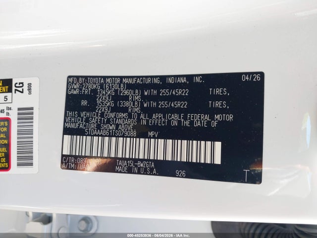 Lexus Tx 350 Luxury 2026 5TDAAAB61TS079088 Image 9