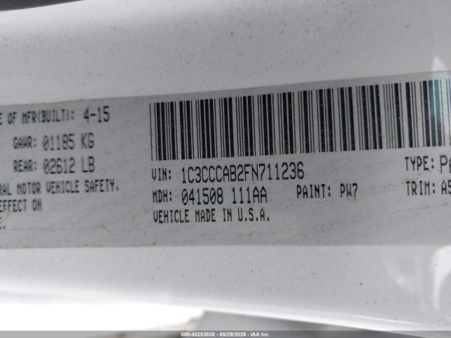 Chrysler 200 Limited 2015 1C3CCCAB2FN711236 Image 9