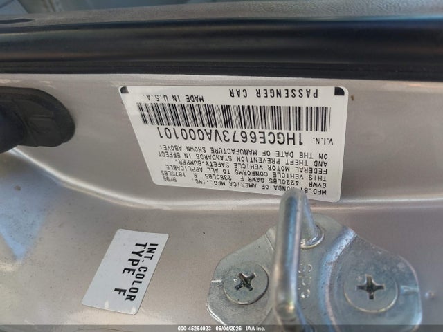 Продажа на аукционе авто 1997 Honda Accord Ex V6, vin: 1HGCE6673VA000101, номер лота: 45254023