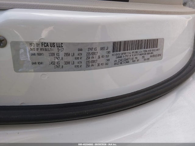 Продажа на аукционе авто 2017 Chrysler Pacifica Touring, vin: 2C4RC1DG0HR771149, номер лота: 45254085