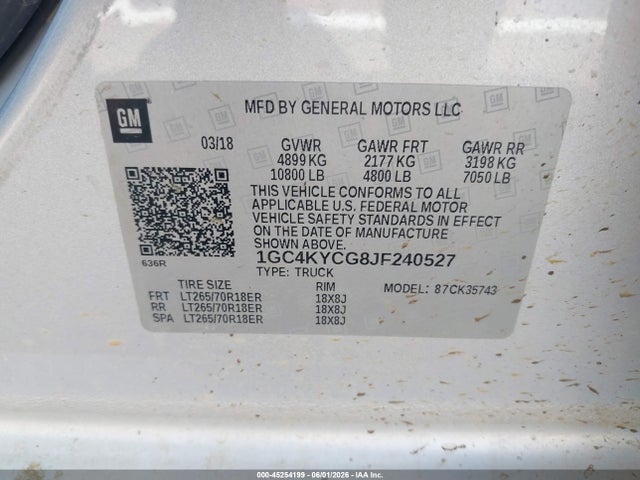 Chevrolet Silverado 3500hd Wt 2018 1GC4KYCG8JF240527 Image 9