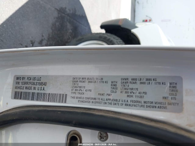 RAM 1500 Classic 2020 1C6RR7FG6LS156540 Image 9
