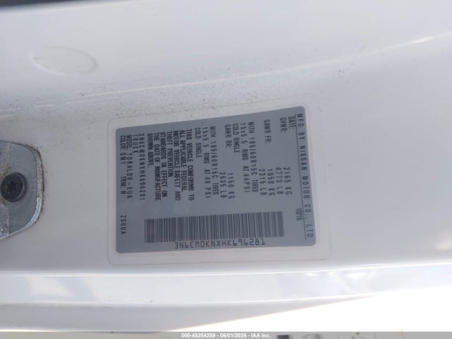 3N6CM0KNXHK696281 Nissan Nv200 S