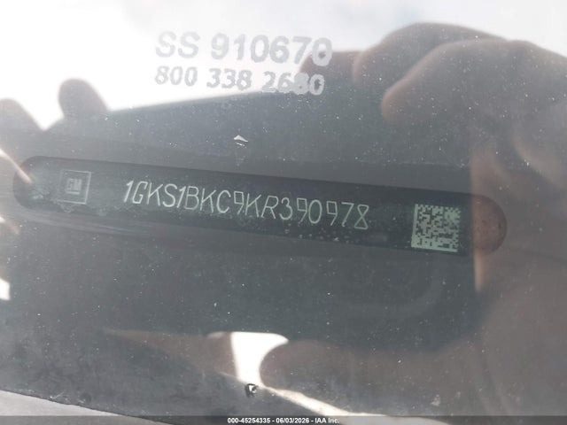 2019 Gmc Yukon Slt მანქანა იყიდება აუქციონზე, vin: 1GKS1BKC9KR390978, აუქციონის ნომერი: 45254335