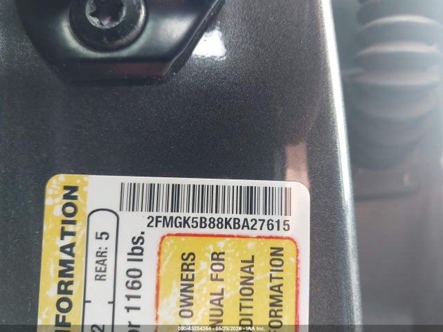 2FMGK5B88KBA27615 Ford FLEX SE