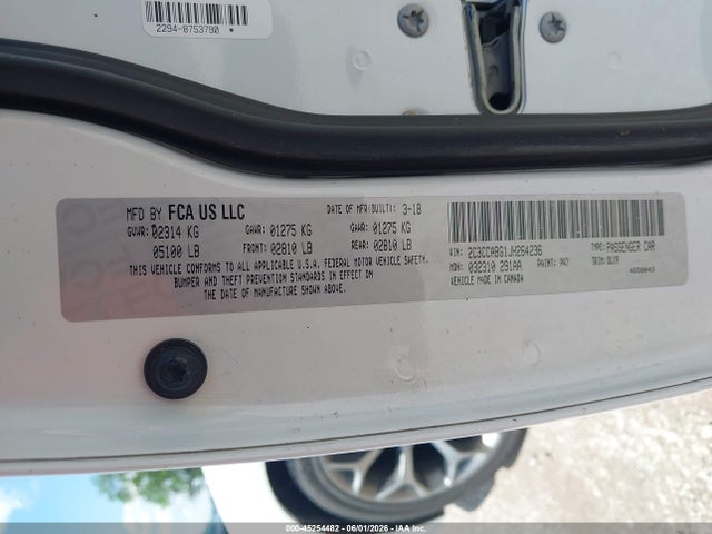 2018 Chrysler 300 300s მანქანა იყიდება აუქციონზე, vin: 2C3CCABG1JH264236, აუქციონის ნომერი: 45254482