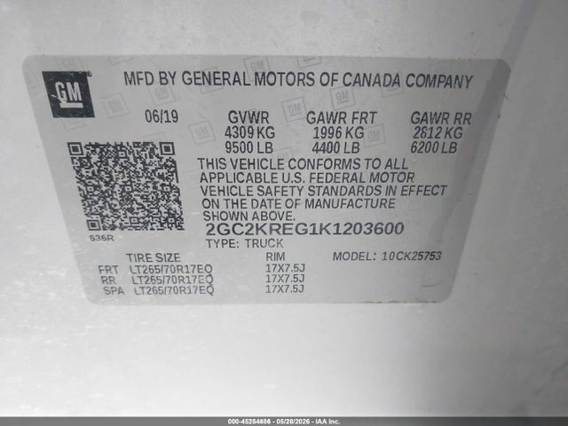 Chevrolet Silverado 2500hd Wt 2019 2GC2KREG1K1203600 Image 9