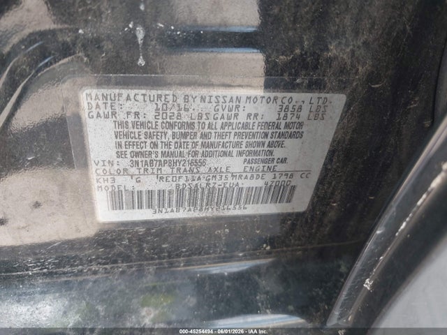 Продаж на аукціоні авто 2017 Nissan Sentra Sr, vin: 3N1AB7AP8HY216556, номер лоту: 45254494