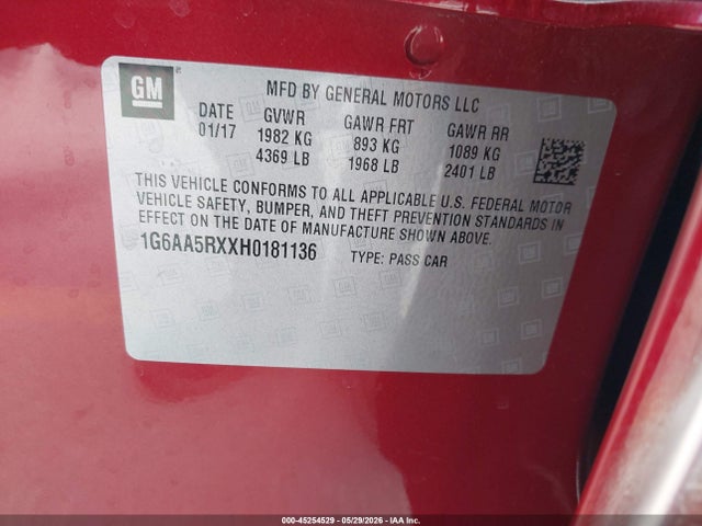 Cadillac Ats Standard 2017 1G6AA5RXXH0181136 Image 9
