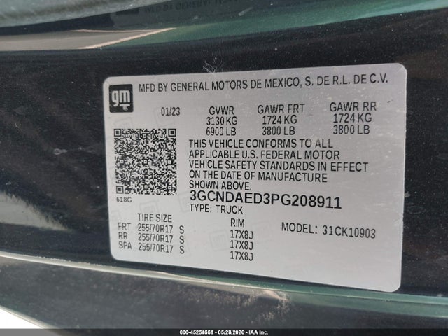 Chevrolet Silverado 1500 4wd Long Bed Wt 2023 3GCNDAED3PG208911 Image 9