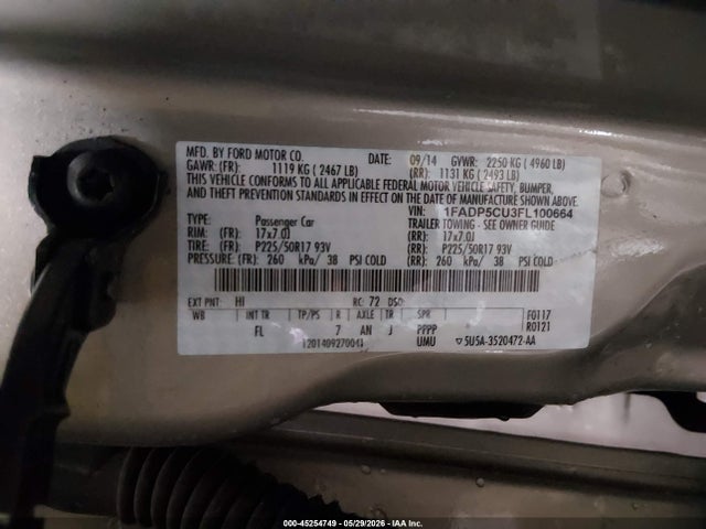 Ford C-max Energi Sel 2015 1FADP5CU3FL100664 Image 9