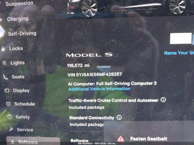 Auction sale of the 2021 Tesla Model S Long Range Dual Motor All-wheel Drive, vin: 5YJSA1E56MF428257, lot number: 45254820