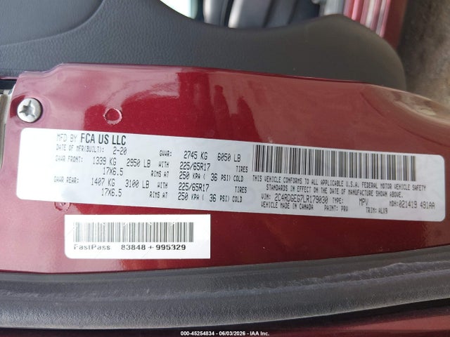 Dodge Grand Caravan Gt 2020 2C4RDGEG7LR179030 Image 9