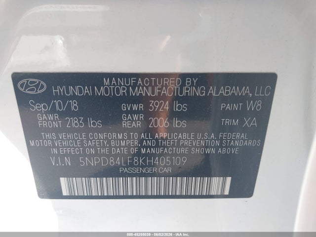 Hyundai Elantra Value Edition 2019 5NPD84LF8KH405109 Image 9