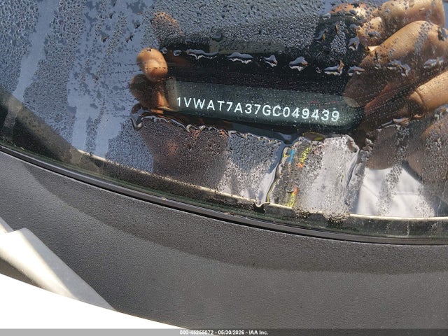 Aukcja sprzedaży 2016 Volkswagen Passat 1.8t S, vin: 1VWAT7A37GC049439, numer aukcji: 45255072