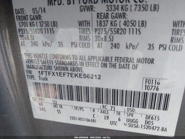 Ford F-150 Stx 2014 1FTFX1EF7EKE56212 Image 9