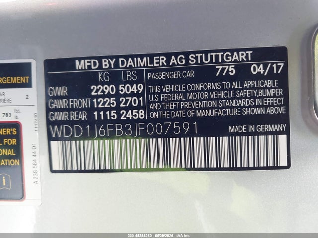 Mercedes-Benz E 400 2018 WDD1J6FB3JF007591 Image 9