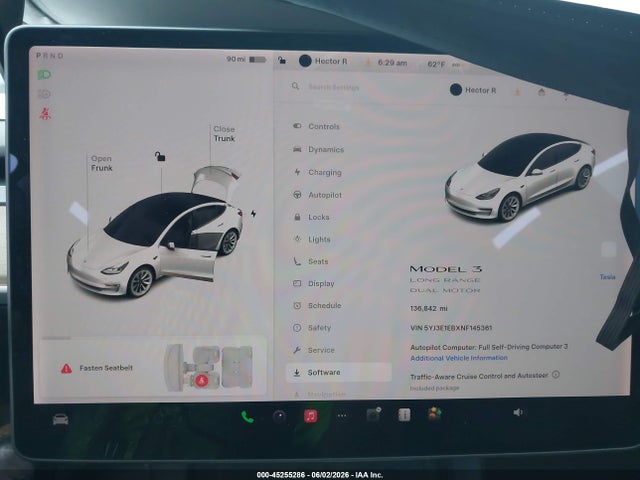 Tesla Model 3 Long Range Dual Motor All-wheel Drive 2022 5YJ3E1EBXNF145361 Image 16